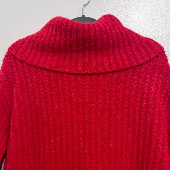 NWT Maeve By Anthropologie Cherry Red Cowl Neckline Pullover Knit Sweater π - Picture 6 of 16